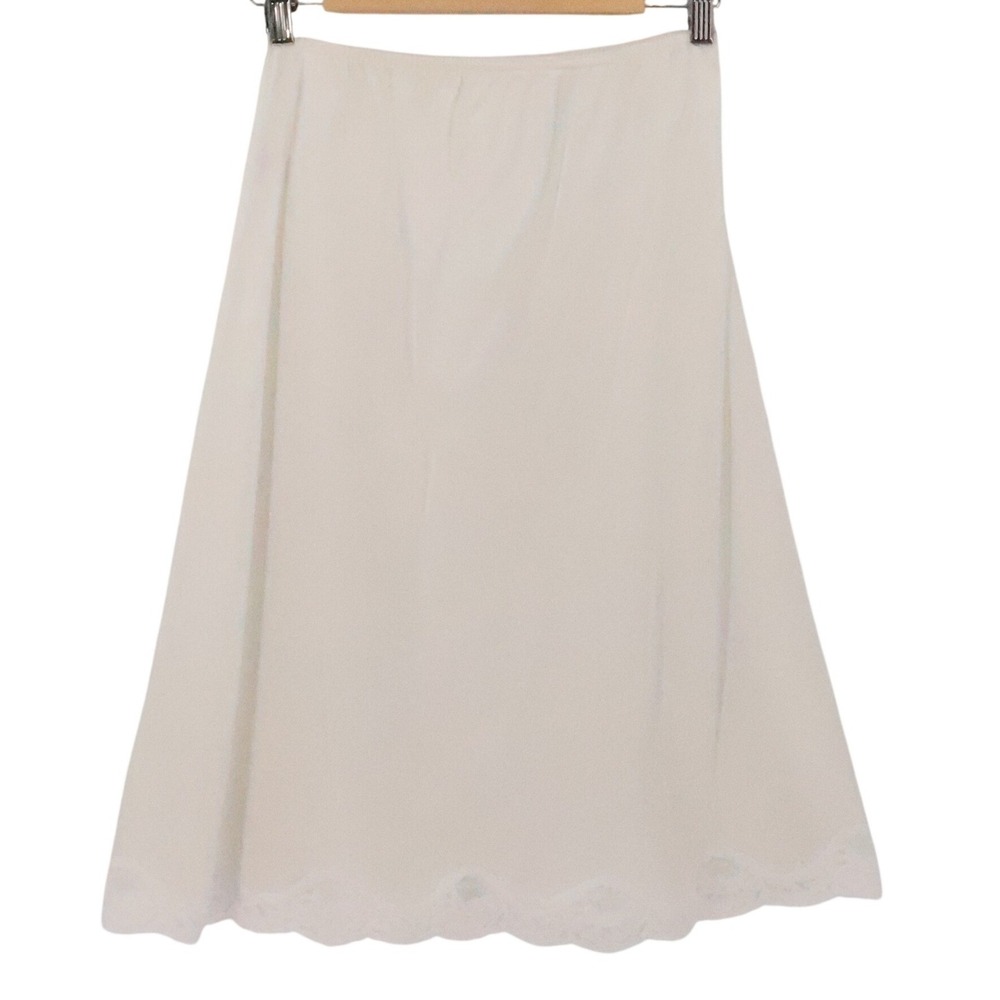 Melody Vintage Lace Trim Half Slip Skirt Womens Size M Coquette Whimsical Dainty